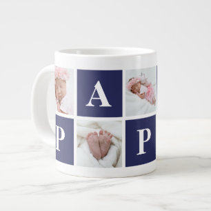 5 Photo Collage Papa Specialty Coffee Mugs