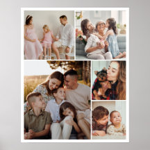 5 Photo Collage Personalized Picture Grid Custom