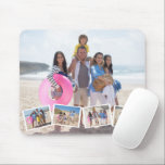 5 Photo Collage Template Personalized Mouse Pad<br><div class="desc">5 Photo Collage Template Personalized mousepad from Ricaso. Add your own photographs to this great collage layout. Designed with one main photo and four smaller images</div>