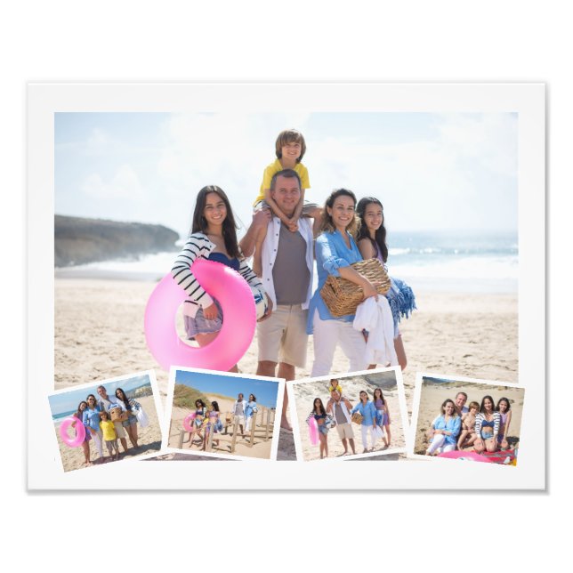 5 Photo Collage Template Personalized Print (Front)
