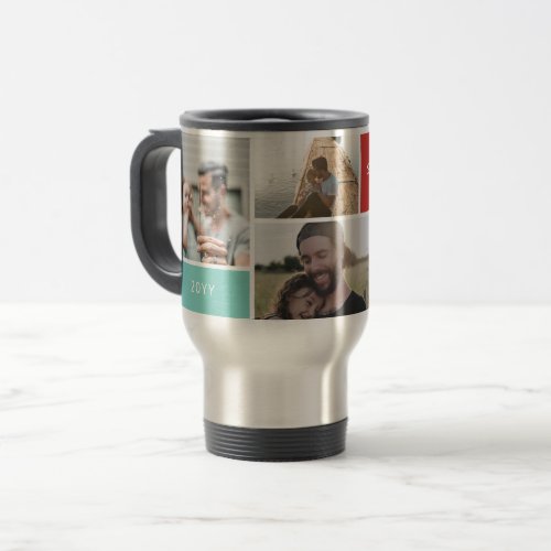 5 Photo Collage Travel Mug