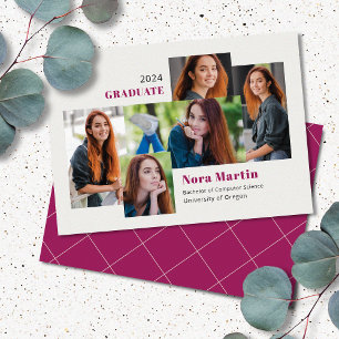 5 Photo College Magenta Cream Announcement