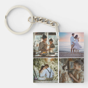 5 Photo Custom Collage Personalized  Keychain