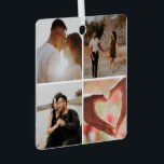 5 Photo Custom Collage Personalized Metal Ornament<br><div class="desc">Create a Custom Photo Collage unique customized personalized 5 Photo ornament from Ricaso</div>
