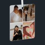 5 Photo Custom Collage Personalized Metal Ornament<br><div class="desc">Create a Custom Photo Collage unique customized personalized 5 Photo ornament from Ricaso</div>
