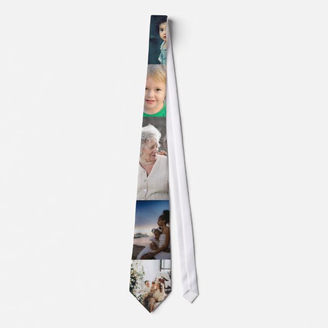 5 Photo Customized Collage Neck Tie (Front)