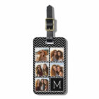 5 Photo Grid with Black Chevrons and Monogram
