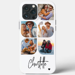5 Photo Modern Trendy Simple Personalized Name iPhone 13 Pro Max Case