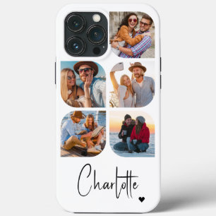 5 Photo Modern Trendy Simple Personalized Name iPhone 13 Pro Max Case