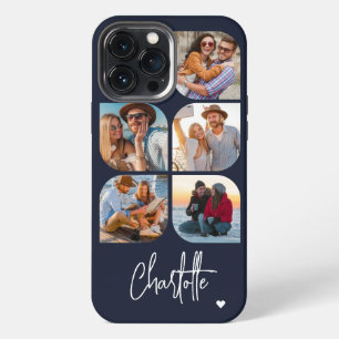 5 Photo Modern Trendy Simple Personalized Name iPhone 13 Pro Max Case