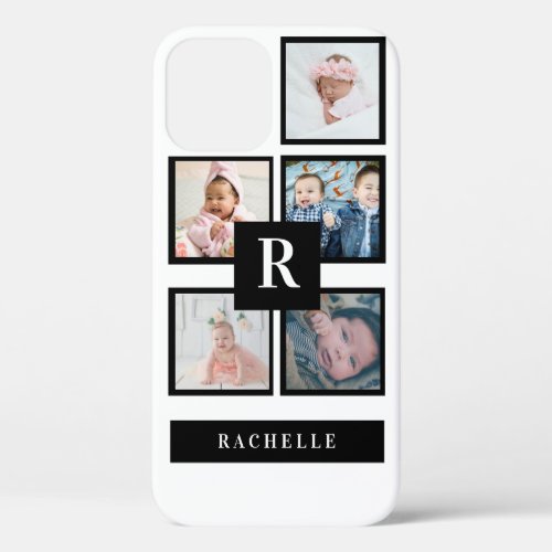 5 Photo  Monogram  Name iPhone 12 Pro Case