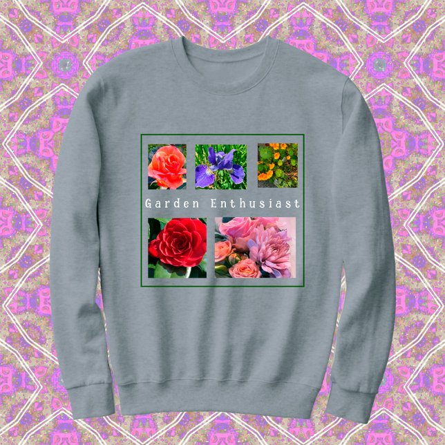 5-Photo My Favorite Flowers Template Sweatshirt (Creator Uploaded)