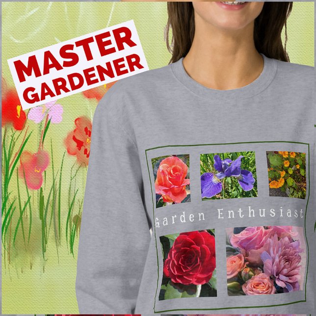 5-Photo My Favorite Flowers Template Sweatshirt (Creator Uploaded)