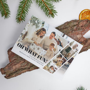 5 Photo Oh What Fun Christmas Holiday Card