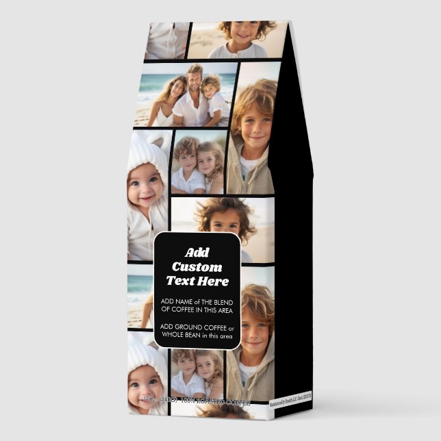 5 Photo Pattern with Modern Text Block - Black Roasted Coffee (Front)