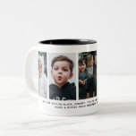 5-Photo Personal Message Two-Tone Coffee Mug<br><div class="desc">Modern personalized mug,  featuring 5 photos with your personal message. If you need any help customizing this,  please contact me using the message button below and I'll be happy to help.</div>