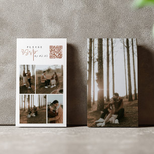 5 photo portrait rsvp QR Code enclosure card