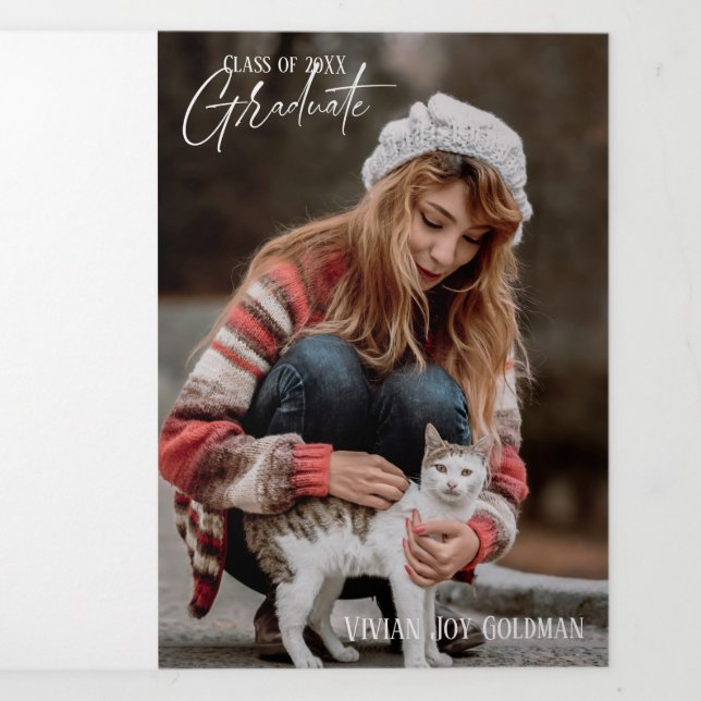 5 Photo Trifold Graduation Card (Cover)