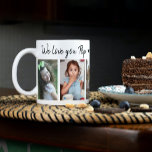5 Photo We Love You Pop Happy Father's Day 2025 Coffee Mug<br><div class="desc">Cute father's day mug personalized with 5 photos , love you Pop typography and grandkids names.</div>