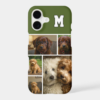 5 Photos and Personalized Monogram Custom Collage iPhone 17 Case