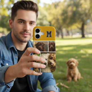 5 Photos and Personalized Monogram Custom Collage iPhone 17 Case