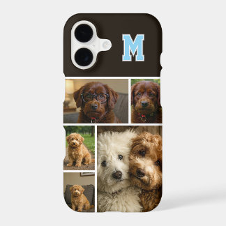 5 Photos and Personalized Monogram Custom Collage iPhone 17 Case
