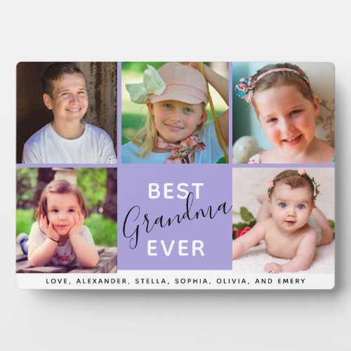 5 Photos Best Grandma Ever Family Plaque