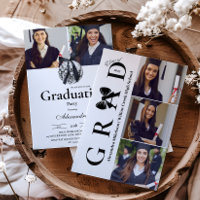 5 Photos Black Bow  Disco Ball Graduation Party 