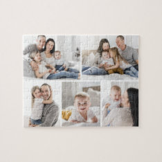 5 Photos Gallery Collage Personalized Puzzle at Zazzle