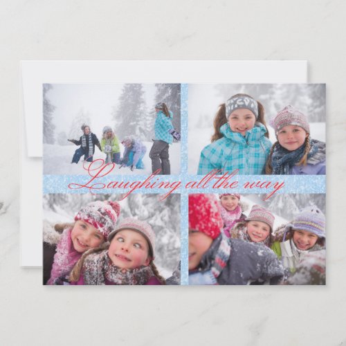 5 Photos Laughing All The Way _ Christmas Card
