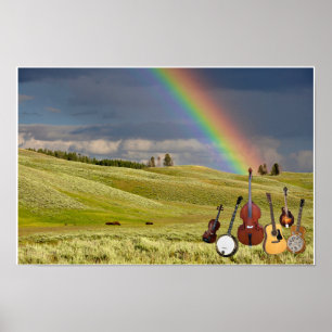 5 PIECE BLUEGRASS BAND POSTER