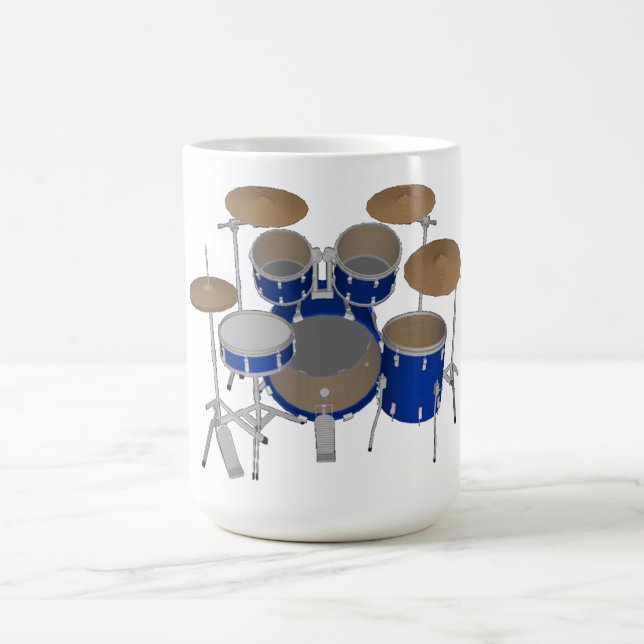 5 Piece Drum Kit: Blue: Coffee Mug: Drums Set Mug (Center)