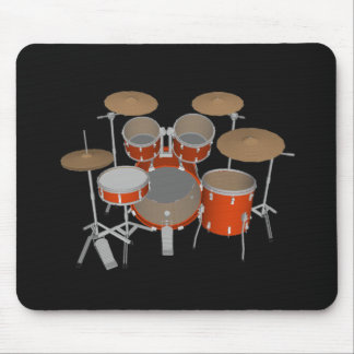 5 Piece Drum Kit - Orange Finish - Drums Mousepad