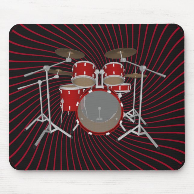 5 Piece Drum Kit: Spiral Graphics: Mousepad (Front)