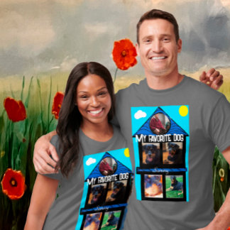 5-place Photo Slots Template Favorite Pet T-Shirt