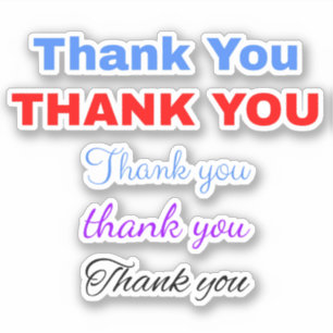 5 Popular Thank You Script Sticker