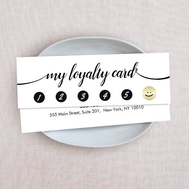 5 Punch Handwritten Calligraphy Loyalty Card (Creator Uploaded)
