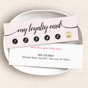 5 Punch Salon Spa Signature Script Loyalty Card