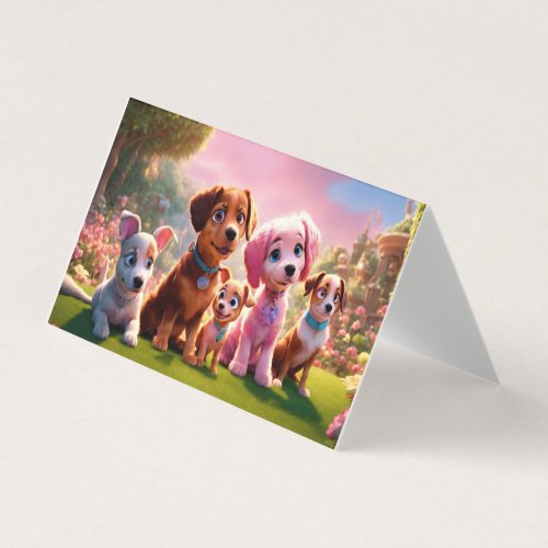 5 Puppies Business Card
