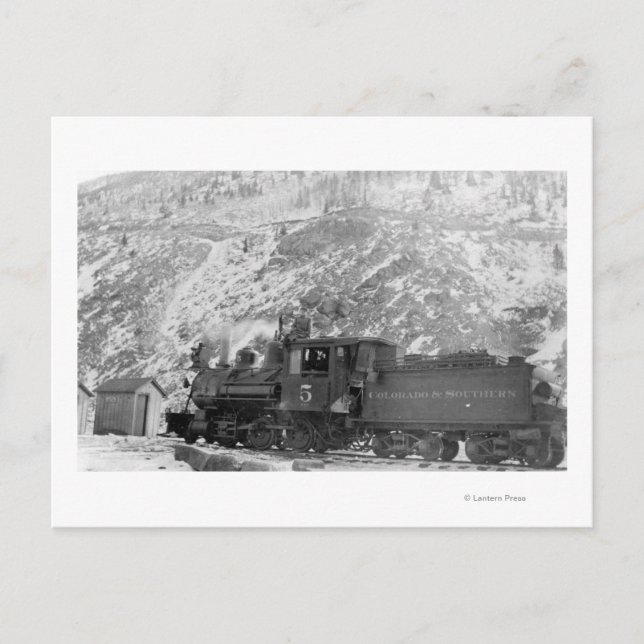 #5 Railroad Engine Colorado & Southern Postcard (Front)