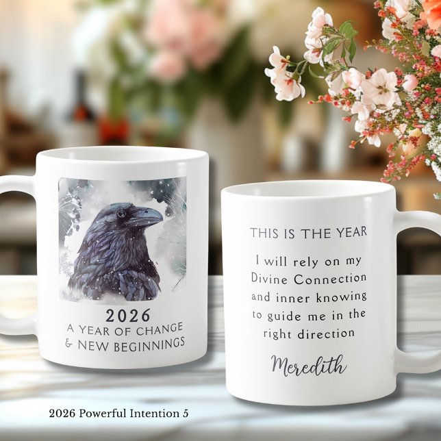 5. Raven 2026 Year of Change Powerful Intention Coffee Mug (Raven 2026 Year of Change and New Beginnings Powerful Intention 5 Coffee Mug)