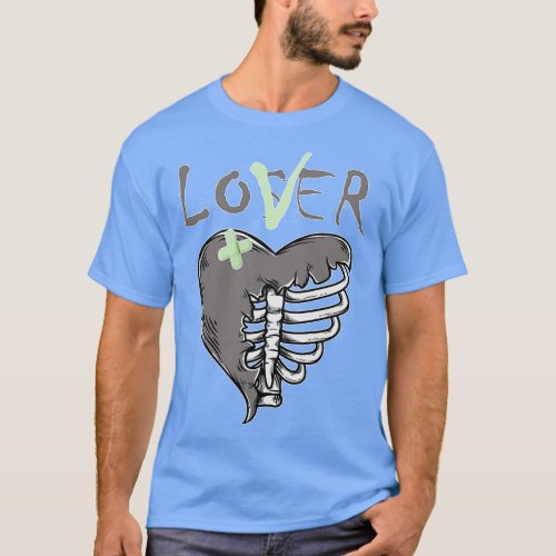 5 Retro Green Bean Loser Lover Heart Shoes 5s Gree T_Shirt