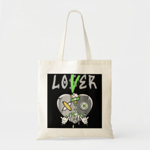 5 Retro Green Bean Loser Lover Heart Shoes 5s Gree Tote Bag