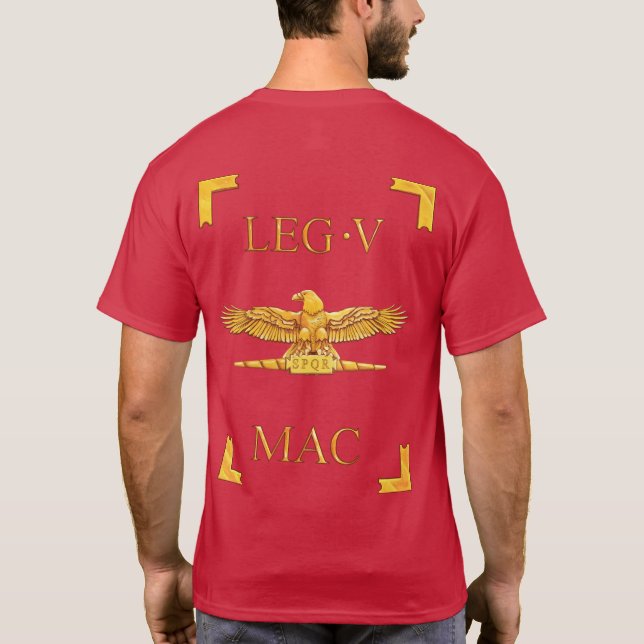 5 Roman Legio V Macedonica Vexillum T-Shirt (Back)