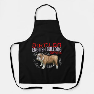 5 Rules for English bulldog Owners Bulldog Dad Mom Apron