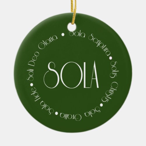 5 Solas Ceramic Ornament