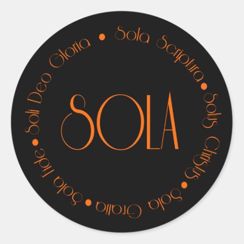 5 Solas Classic Round Sticker