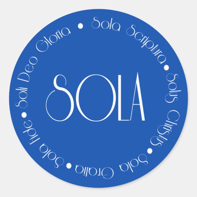5 Solas Classic Round Sticker (Front)