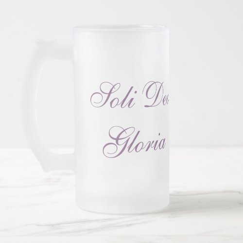 5 Solas Frosted Glass Beer Mug
