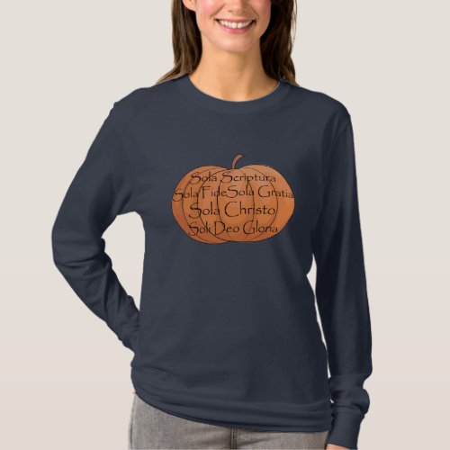 5 Solas Pumpkin Reformation Day Longsleeve T_Shirt